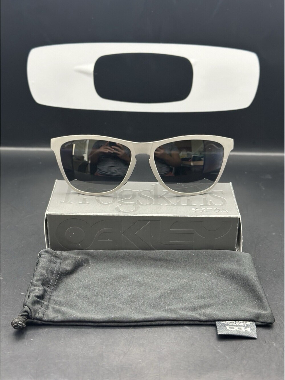 Oakley Frogskins Ti Raw Ti/Prizm Black Iridium Lenses OO6044-0156